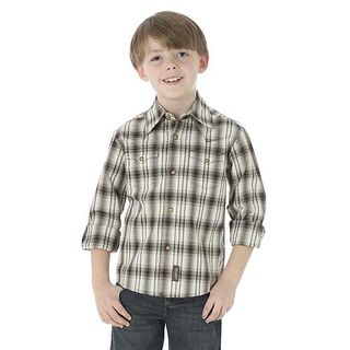 Boy Yarn Dyeing Long Sleeve Shirt